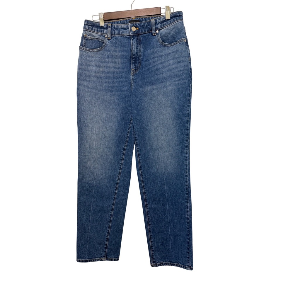 Talbots Women's High Waist Relaxed Jean Size 10 Palisade Wash Blue Denim